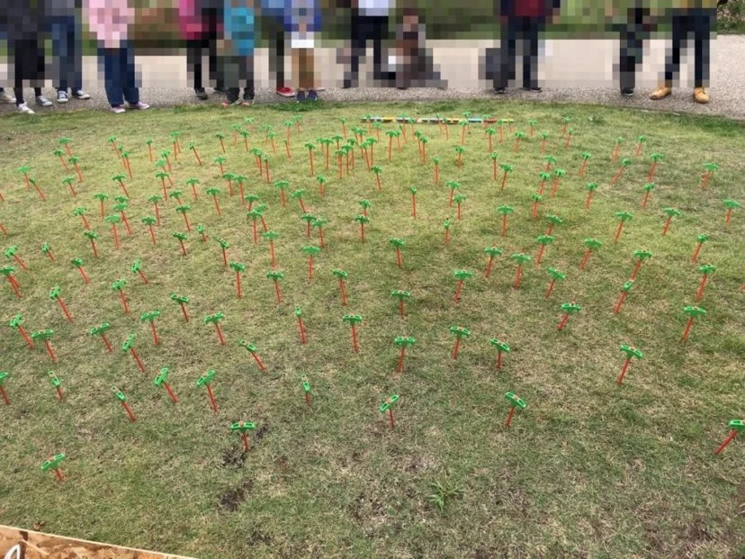 大量のにんじんペグ