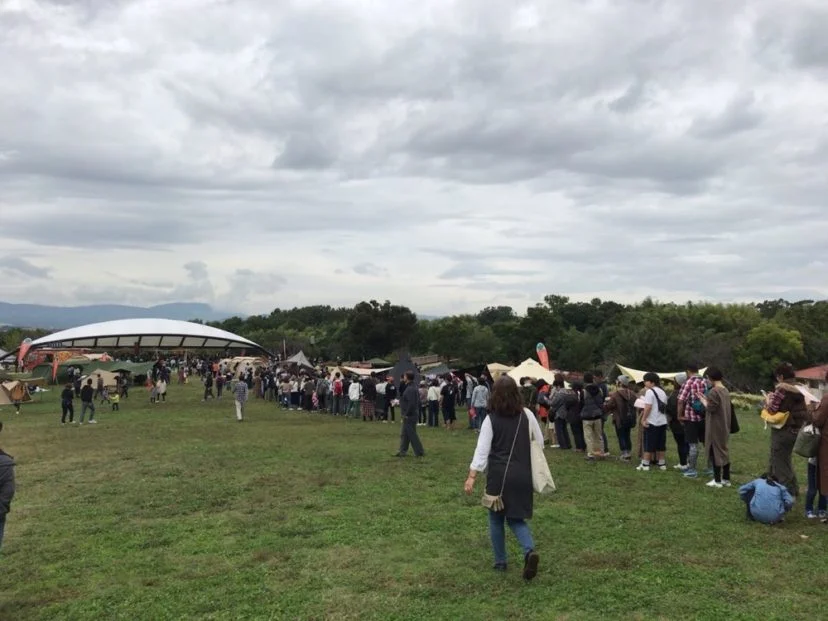 DOD うさサンドメーカー、ステッカー販売会の行列